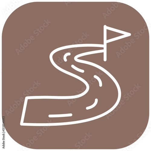 Detour Route Vector Icon
