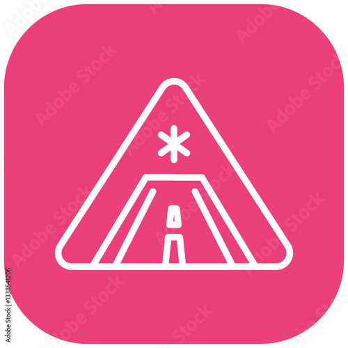 Fog Warning Vector Icon