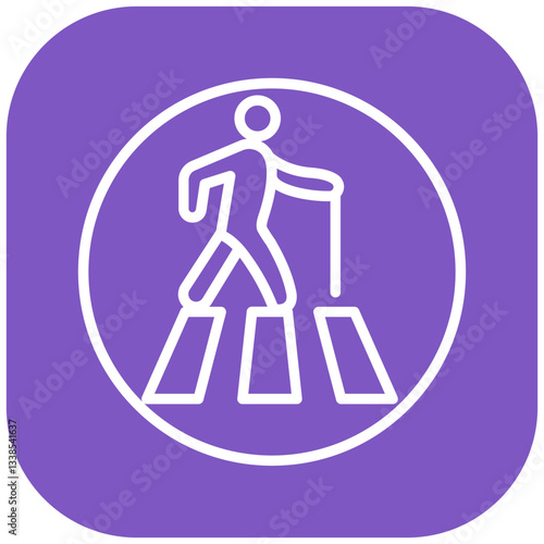 Pedestrian Zone Vector Icon
