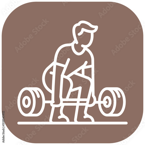 Deadlift Vector Icon