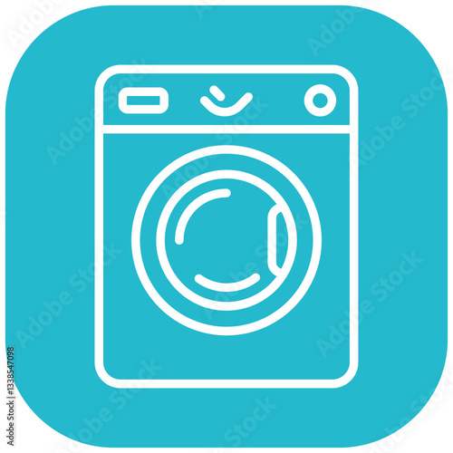 Washing Machine Loading Vector Icon