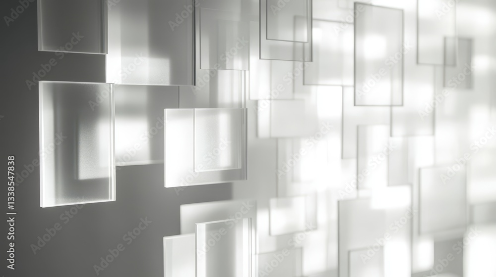 Abstract Background of Transparent Frames Casting Light Shadows Abstract Background of Transparent Frames Casting Light Shadows