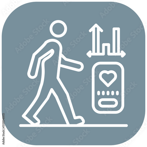 Step Counter Vector Icon