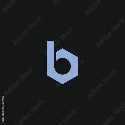 Nut bolt letter B logo design creative concept vector