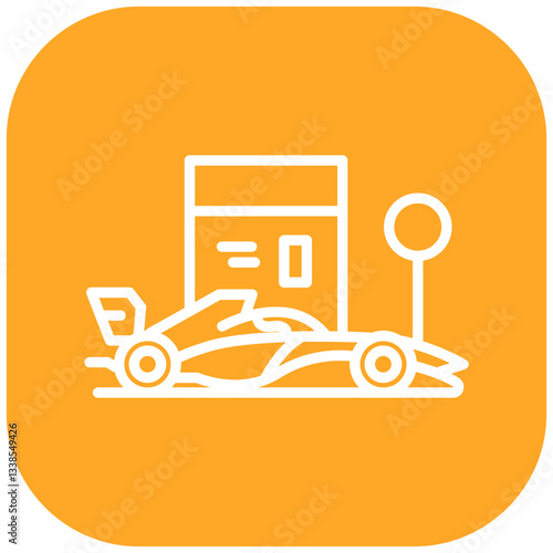 Pit Stop Strategy Vector Icon