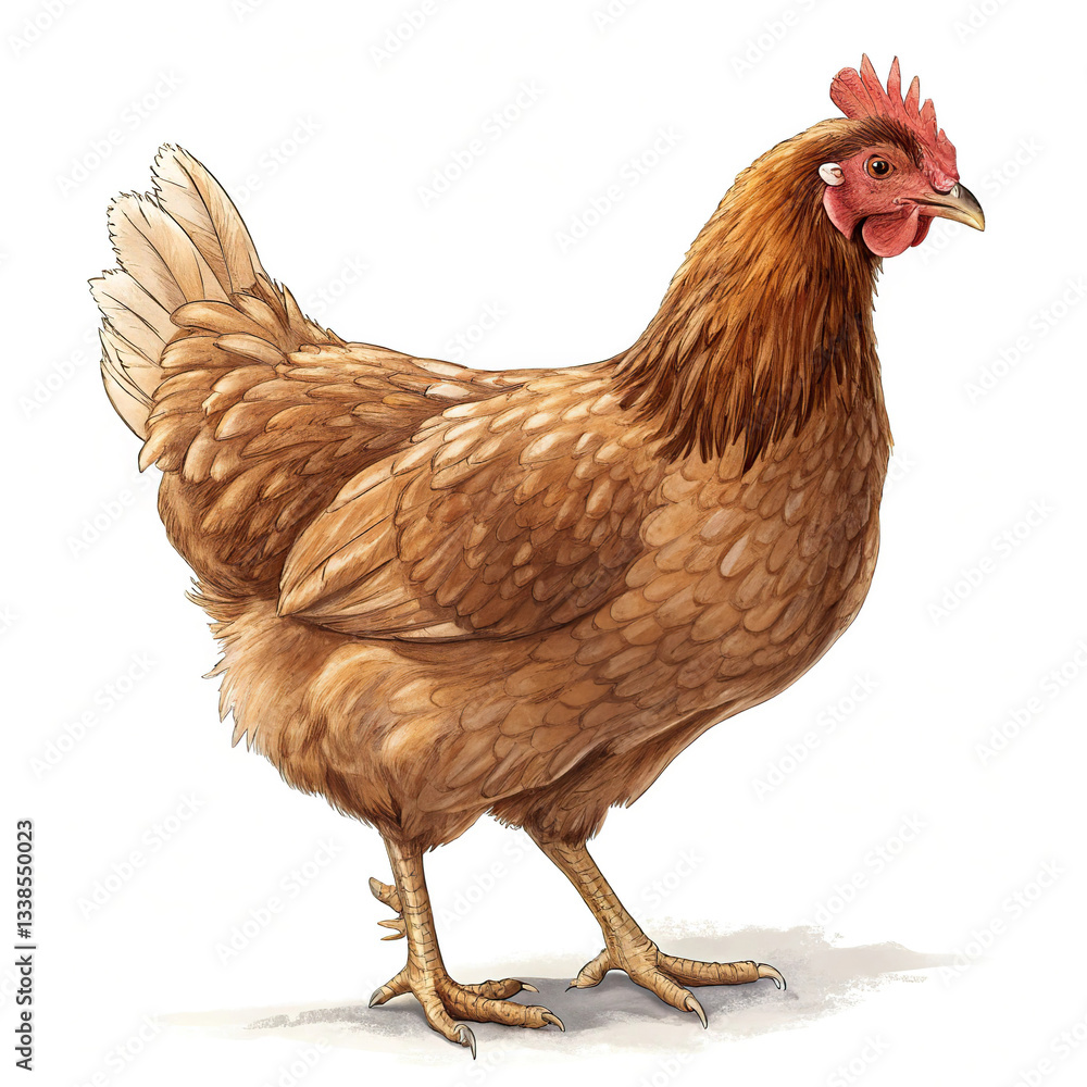 Fototapeta premium chicken on white background