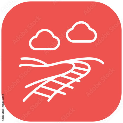 Trackside View Vector Icon