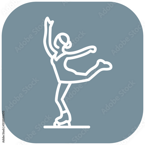 Figure Skating Vector Icon