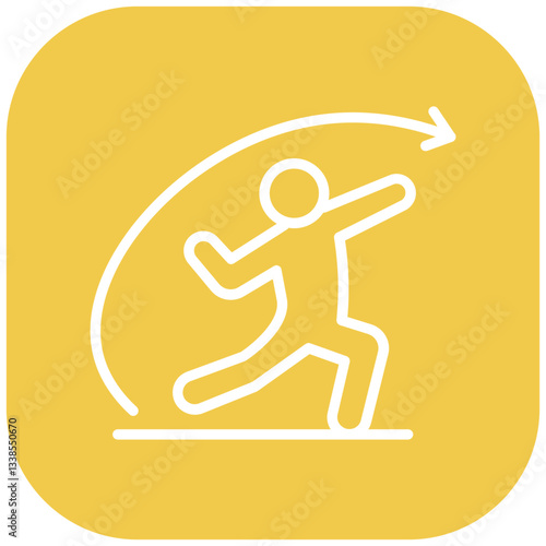Javelin Throw Vector Icon