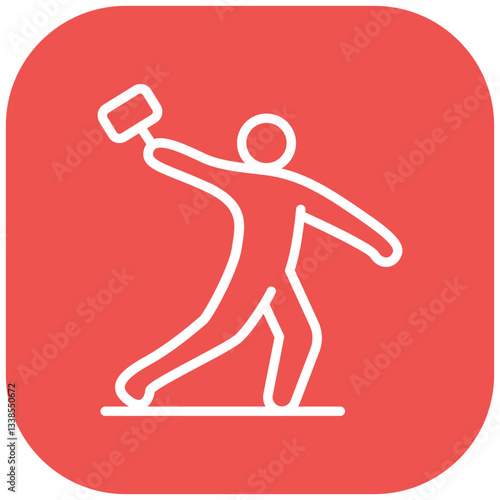 Hammer Throw Vector Icon