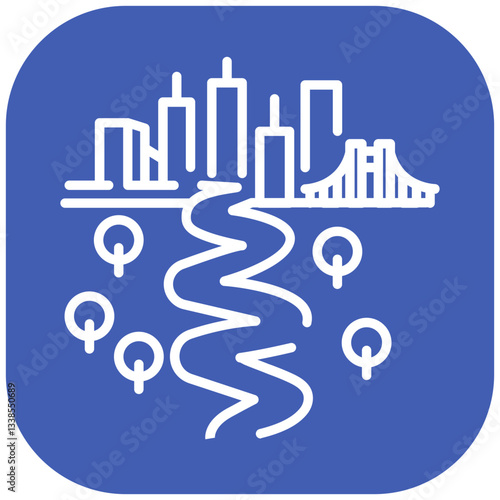 Marathon Route Vector Icon