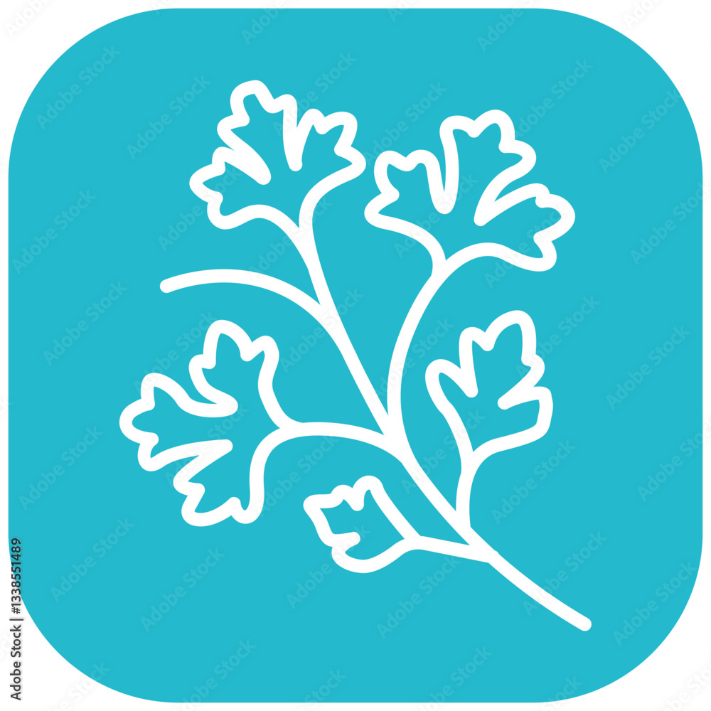 Obraz premium Coriander Vector Icon