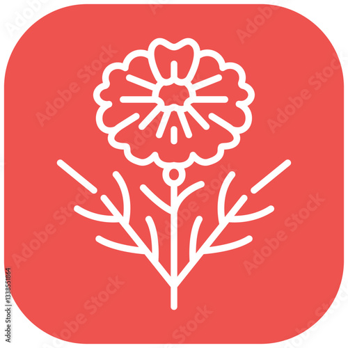 Mint Marigold Vector Icon