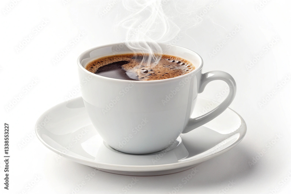 Aromatic Steam Rising from a Cup of Freshly Brewed Coffee Aromatic Steam Rising from a Cup of Freshly Brewed Coffee