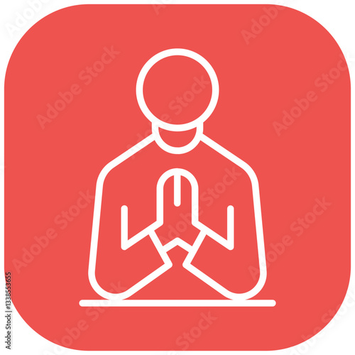 Praying Vector Icon