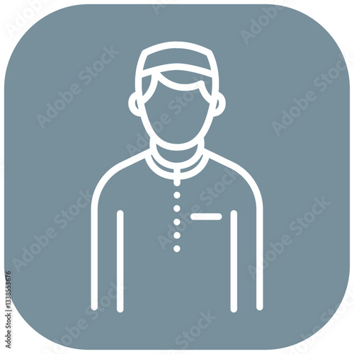 Muslim Man Vector Icon