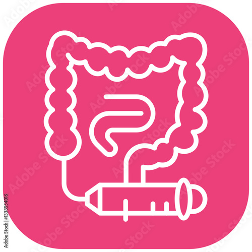 Colonoscopy Vector Icon