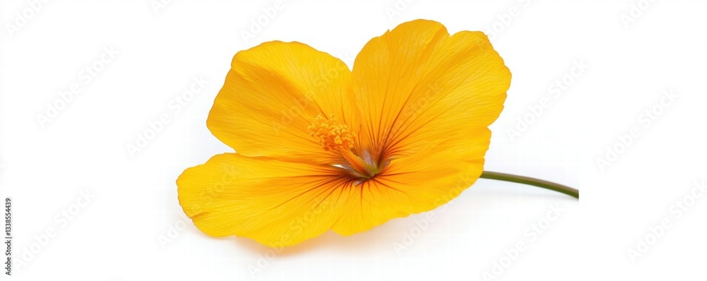 custom made wallpaper toronto digitalA glowing yellow Flame of the Forest flower, high-definition macro details, isolated on a pure white background. Flame of the Forest / Butea monosperma