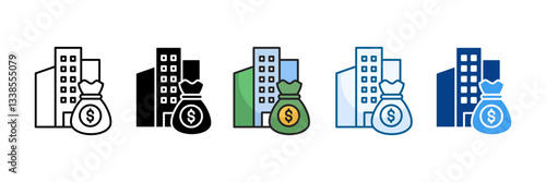 Capital Expenditures Icon Set Multiple Style Collection