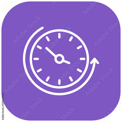 Arrival Time Vector Icon