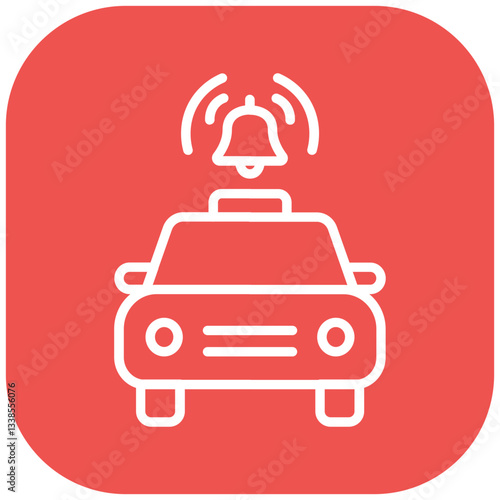 Driver Arrival Alert Vector Icon