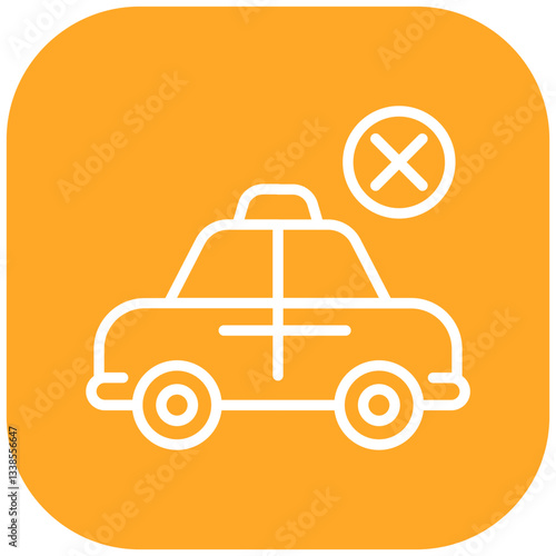 Ride Cancellation Vector Icon