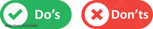 Do and do not red and green icon