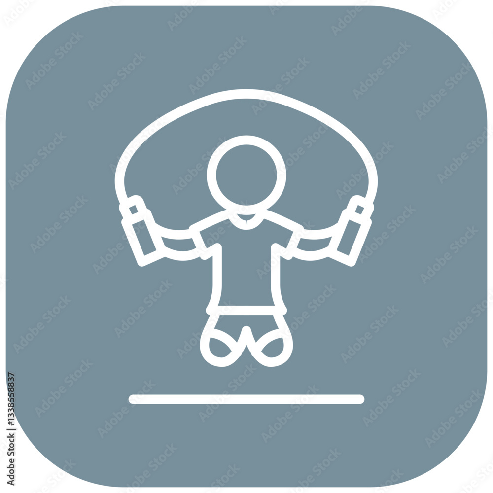 Jump Rope Vector Icon Jump Rope Vector Icon