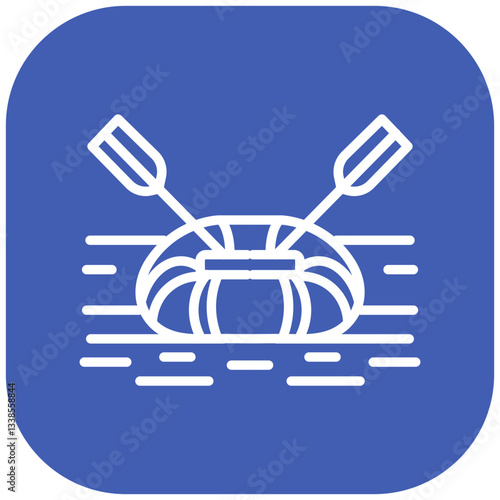 Inflatable Raft Vector Icon