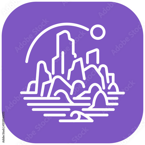 Coastal Rock Formations Icon