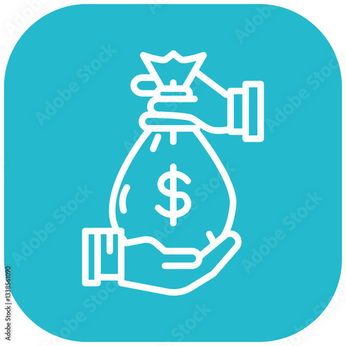 Bribery Bag Vector Icon