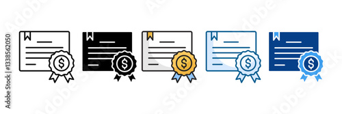 Bonds Icon Set Multiple Style Collection