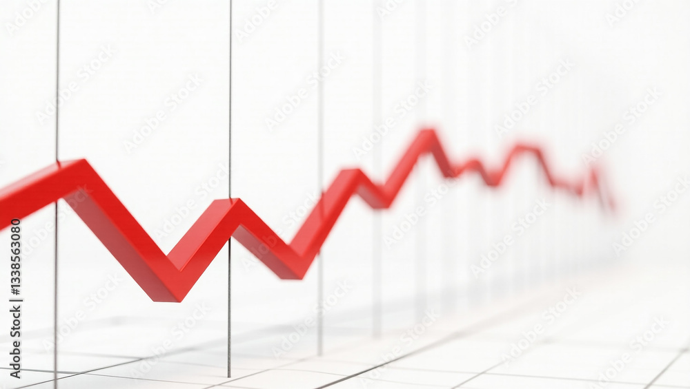 Obraz premium 3d rendering Stock market online business concept.deflation business Graph 
