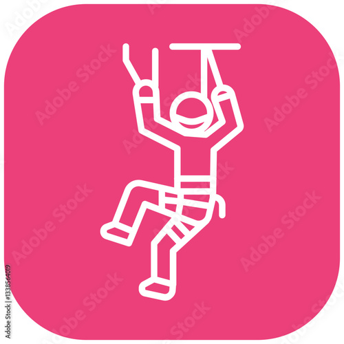Climbing Gym Pass Vector Icon