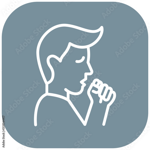 Allergic Cough Vector Icon