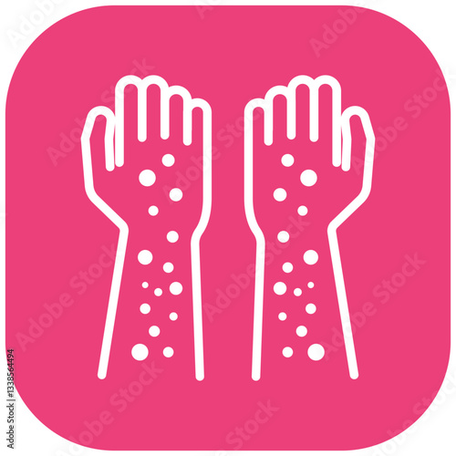 Hives on Arms Vector Icon