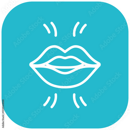 Tingling Lips Vector Icon