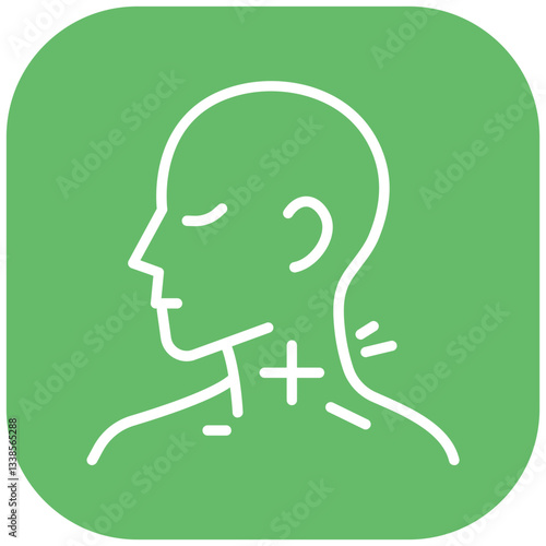 Neck Stiffness Vector Icon
