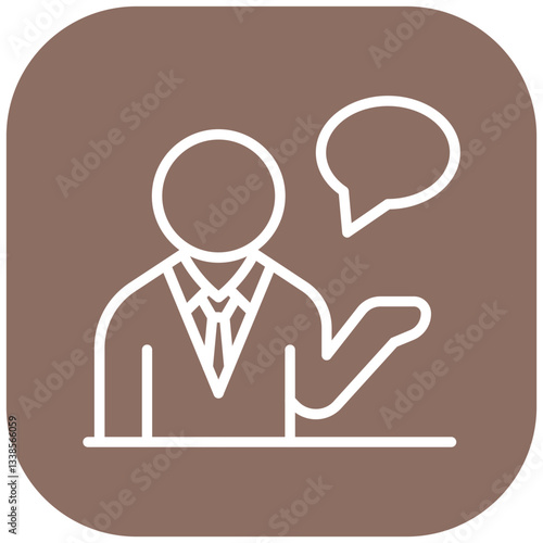 Mental Health Coach Vector Icon