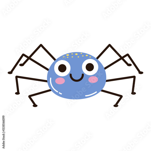 Vector image of a cute spider