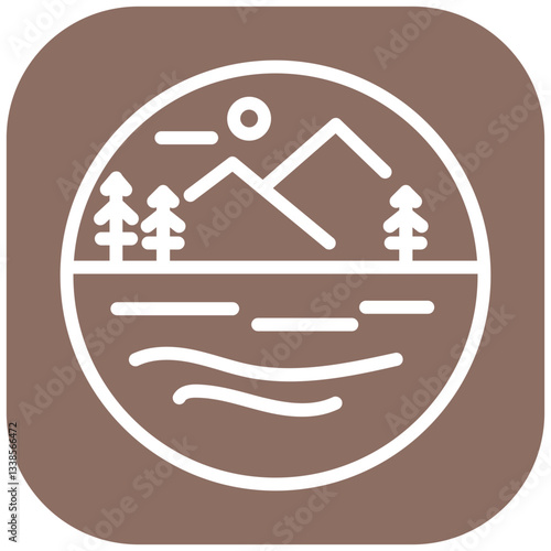Lake Overflow Vector Icon