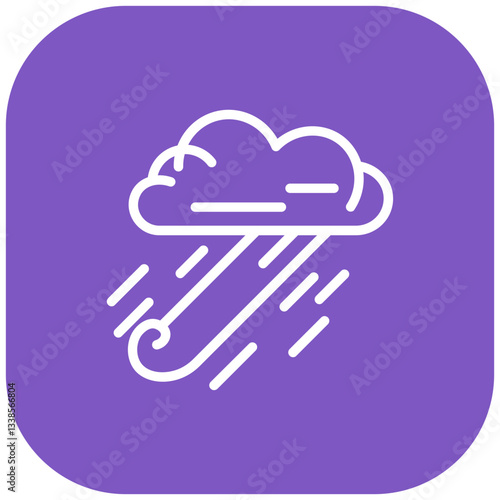 Monsoon Breeze Vector Icon
