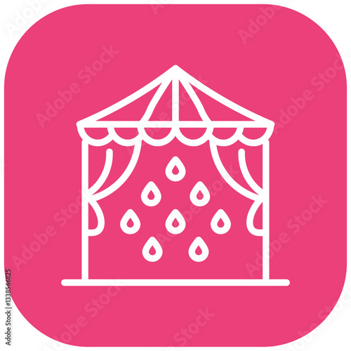 Monsoon Canopy Vector Icon