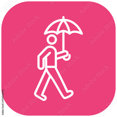 Monsoon Journey Vector Icon