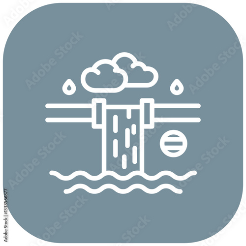 Overflowing Drainage Vector Icon