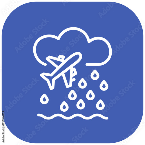 Monsoon Travel Vector Icon