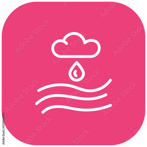 Monsoon Streams Vector Icon