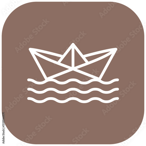 Paper Boats Vector Icon