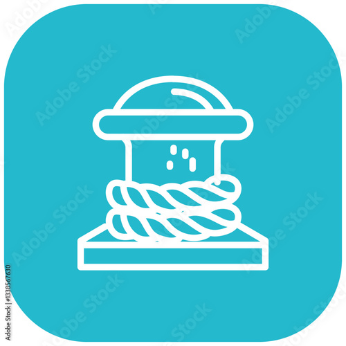 Jetty Bollard Vector Icon
