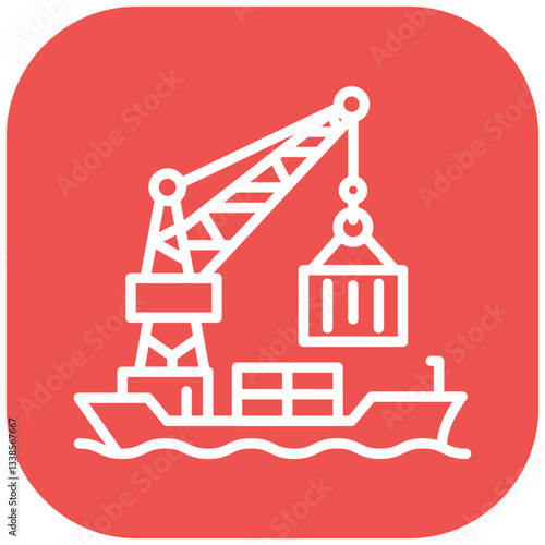 Quay Crane Vector Icon